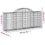 Gabion baskets 11 pcs arch shape iron 200x30x80/100 cm by vidaXL, Pots and planters - Ref: Foro24-3146098, Price: 659,37 €, D...