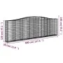 Gabion baskets 9 pcs arch shape iron 400x30x120/140 cm by vidaXL, Pots and planters - Ref: Foro24-3145846, Price: 1,00 €, Dis...