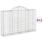 Gabion baskets 11 pcs arch shape iron 200x30x120/140 cm by vidaXL, Pots and planters - Ref: Foro24-3146140, Price: 924,29 €, ...
