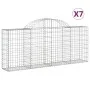 Gabion baskets 7 units, arched shape, iron, 200x30x80/100 cm by vidaXL, Pots and planters - Ref: Foro24-3146094, Price: 451,8...