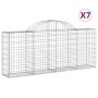 Gabionenkörbe 7 Stück Bogenform Eisen 200x30x80/100 cm von vidaXL, Töpfe und Pflanzgefäße - Ref: Foro24-3146094, Preis: 460,0...