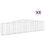 Gabion baskets 8 pcs arch shape iron 400x30x80/100 cm by vidaXL, Pots and planters - Ref: Foro24-3145819, Price: 1,00 €, Disc...