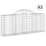 Gabionenkörbe 2 Stück Bogenform Eisen 200x30x80/100 cm von vidaXL, Töpfe und Pflanzgefäße - Ref: Foro24-3146089, Preis: 121,6...