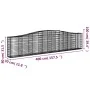 Gabion baskets 8 pcs arch shape iron 400x30x80/100 cm by vidaXL, Pots and planters - Ref: Foro24-3145819, Price: 1,00 €, Disc...