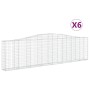 Gabionenkörbe 6 Stück Bogenform Eisen 400x30x100/120 cm von vidaXL, Töpfe und Pflanzgefäße - Ref: Foro24-3145830, Preis: 897,...