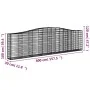 Gabion baskets 6 pcs arch shape iron 400x30x100/120 cm by vidaXL, Pots and planters - Ref: Foro24-3145830, Price: 886,64 €, D...