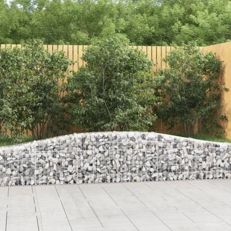 Gabion baskets 2 units, arched shape, iron, 400x30x40/60 cm by vidaXL, Pots and planters - Ref: Foro24-3145787, Price: 181,91...