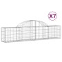 Gabion baskets 7 pcs arch shape iron 200x30x40/60 cm by vidaXL, Pots and planters - Ref: Foro24-3146052, Price: 296,52 €, Dis...