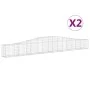 Gabion baskets 2 units, arched shape, iron, 400x30x40/60 cm by vidaXL, Pots and planters - Ref: Foro24-3145787, Price: 181,91...