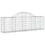 Wire gabion baskets, 2 units, arched shape, iron, 200x30x60/80 cm by vidaXL, Pots and planters - Ref: Foro24-3146068, Price: ...