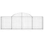 Wire gabion baskets, 2 units, arched shape, iron, 200x30x60/80 cm by vidaXL, Pots and planters - Ref: Foro24-3146068, Price: ...