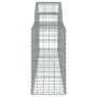 Wire gabion baskets, 2 units, arched shape, iron, 200x30x60/80 cm by vidaXL, Pots and planters - Ref: Foro24-3146068, Price: ...
