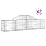 Gabion baskets 2 pcs arc shape iron 200x30x40/60 cm by vidaXL, Pots and planters - Ref: Foro24-3146047, Price: 86,32 €, Disco...