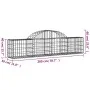 Gabion baskets 2 pcs arc shape iron 200x30x40/60 cm by vidaXL, Pots and planters - Ref: Foro24-3146047, Price: 86,32 €, Disco...