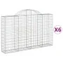 Gabion baskets 6 pcs arch shape iron 200x30x120/140 cm by vidaXL, Pots and planters - Ref: Foro24-3146135, Price: 514,99 €, D...