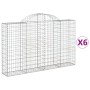 Gabionenkörbe 6 Stück Bogenform Eisen 200x30x120/140 cm von vidaXL, Töpfe und Pflanzgefäße - Ref: Foro24-3146135, Preis: 521,...