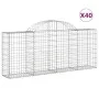 Gabionenkörbe 40 Stück Bogenform Eisen 200x30x80/100 cm von vidaXL, Töpfe und Pflanzgefäße - Ref: Foro24-3146107, Preis: 2,00...