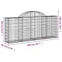 Gabion baskets 40 units, arched shape, iron, 200x30x80/100 cm by vidaXL, Pots and planters - Ref: Foro24-3146107, Price: 2,00...