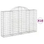 Wire mesh baskets 18 units, arched shape, iron, 200x30x120/140 cm by vidaXL, Pots and planters - Ref: Foro24-3146145, Price: ...