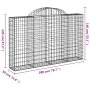 Wire mesh baskets 18 units, arched shape, iron, 200x30x120/140 cm by vidaXL, Pots and planters - Ref: Foro24-3146145, Price: ...