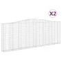 Gabionenkörbe, 2 Stück, Bogenform aus Eisen, 400 x 30 x 140/160 cm von vidaXL, Töpfe und Pflanzgefäße - Ref: Foro24-3145852, ...