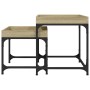 Beistelltische 2 Stück Sperrholz Sonoma Eiche von vidaXL, Couchtisch - Ref: Foro24-823283, Preis: 53,22 €, Rabatt: %