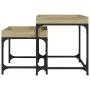 Mesas auxiliares 2 uds madera contrachapada roble Sonoma de vidaXL, Mesas de centro - Ref: Foro24-823283, Precio: 52,55 €, De...