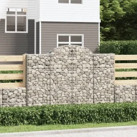 Gabion baskets 6 pcs arch shape iron 200x30x140/160 cm by vidaXL, Pots and planters - Ref: Foro24-3146156, Price: 551,17 €, D...