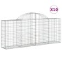 Gabionenkörbe 10 Stück bogenförmiges Eisen 200x30x80/100 cm von vidaXL, Töpfe und Pflanzgefäße - Ref: Foro24-3146097, Preis: ...