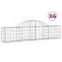 Gabion baskets 6 pcs arch shape iron 200x30x40/60 cm by vidaXL, Pots and planters - Ref: Foro24-3146051, Price: 254,56 €, Dis...