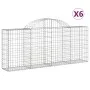 Gabionenkörbe 6 Stück Bogenform Eisen 200x30x80/100 cm von vidaXL, Töpfe und Pflanzgefäße - Ref: Foro24-3146093, Preis: 399,8...