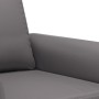 Juego de sofás con cojines 2 piezas cuero sintético gris