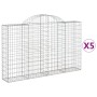 Gabionenkörbe 5 Stück Bogenform Eisen 200x30x120/140 cm von vidaXL, Töpfe und Pflanzgefäße - Ref: Foro24-3146134, Preis: 452,...