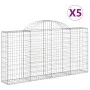 Gabion baskets 5 units, arched shape, iron, 200x30x100/120 cm by vidaXL, Pots and planters - Ref: Foro24-3146113, Price: 393,...