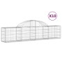 Gabion baskets 10 pcs arch shape iron 200x30x40/60 cm by vidaXL, Pots and planters - Ref: Foro24-3146055, Price: 457,19 €, Di...