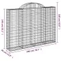 Gabion baskets 9 pcs arch shape iron 200x30x140/160 cm by vidaXL, Pots and planters - Ref: Foro24-3146159, Price: 825,57 €, D...