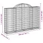 Gabionenkörbe 9 Stück Bogenform Eisen 200x30x120/140 cm von vidaXL, Töpfe und Pflanzgefäße - Ref: Foro24-3146138, Preis: 771,...