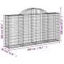 Wire mesh baskets 25 units, arched shape, iron, 200x30x100/120 cm by vidaXL, Pots and planters - Ref: Foro24-3146126, Price: ...