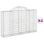 Gabionenkörbe 4 Stück Bogenform Eisen 200x30x120/140 cm von vidaXL, Töpfe und Pflanzgefäße - Ref: Foro24-3146133, Preis: 331,...