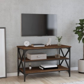 Mueble para TV madera contrachapada marrón roble 80x40x50 cm