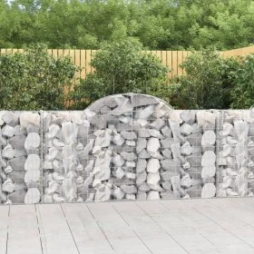 Gabion baskets 14 pcs arch shape iron 200x30x100/120 cm by vidaXL, Pots and planters - Ref: Foro24-3146122, Price: 985,73 €, ...
