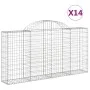 Gabionenkörbe 14 Stück Bogenform Eisen 200x30x100/120 cm von vidaXL, Töpfe und Pflanzgefäße - Ref: Foro24-3146122, Preis: 985...