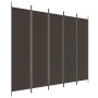 Trennwand mit 5 braunen Stoffbahnen 250x200 cm von vidaXL, Raumteiler - Ref: Foro24-350187, Preis: 40,64 €, Rabatt: %
