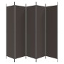 Trennwand mit 5 braunen Stoffbahnen 250x200 cm von vidaXL, Raumteiler - Ref: Foro24-350187, Preis: 40,64 €, Rabatt: %