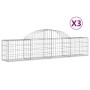 Gabionenkörbe 3 Stück Bogenform Eisen 200x30x40/60 cm von vidaXL, Töpfe und Pflanzgefäße - Ref: Foro24-3146048, Preis: 128,78...