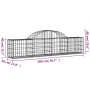 Gabionenkörbe 3 Stück Bogenform Eisen 200x30x40/60 cm von vidaXL, Töpfe und Pflanzgefäße - Ref: Foro24-3146048, Preis: 128,78...
