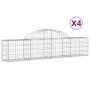 Gabion baskets 4 units arch shape iron 200x30x40/60 cm by vidaXL, Pots and planters - Ref: Foro24-3146049, Price: 168,63 €, D...