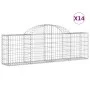 Gabion baskets 14 units, arched shape, iron, 200x30x60/80 cm by vidaXL, Pots and planters - Ref: Foro24-3146080, Price: 748,2...