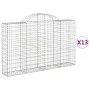 Gabionenkörbe 13 Stück Bogenform Eisen 200x30x120/140 cm von vidaXL, Töpfe und Pflanzgefäße - Ref: Foro24-3146142, Preis: 1,0...