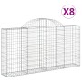 Gabionenkörbe 8 Stück Bogenform Eisen 200x30x100/120 cm von vidaXL, Töpfe und Pflanzgefäße - Ref: Foro24-3146116, Preis: 583,...